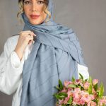 شال زیبای طوسی
